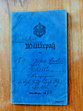 WW 1 Imperial German Army Service Book various entries picture