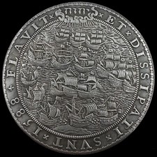 Elizabeth I Defeat of the Spanish Armada Medal 1588 UK Medal order Jehovah Spain
