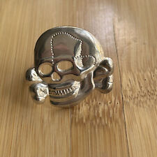 WW2 German Army Officer Hat Skull Badge Replica picture