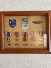 WWII WW2 WW II (1939-45) Medals in frame w/Documents picture