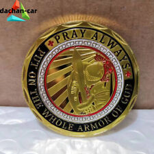1PC Put on the Armor of God Commemorative Challenge Coin Golden Collection Gift picture