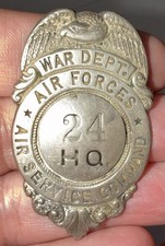 WW2 Era War Department Air Services Head Quarters Commander Badge Missing Pin 2"