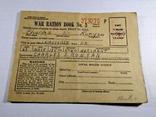 WWII Ration Book 3 & Partial Stamps -- C.S. Runyan, Lairdsville, Pa., Merchant picture