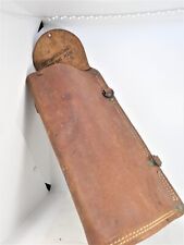 WW1 US Army Leather Horse Gas Mask Left Canister Carrier picture
