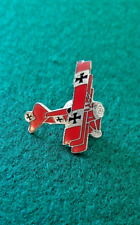WWI Red Baron GERMAN FOKKER DR.1 Tri Plane Military Sterling Silver Pin Pendant picture