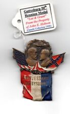 1913 50th Gettysburg Lee & Grant Portrait Reunion Medal & Ribbon - Original #1 picture