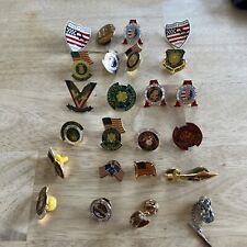 Assorted Desert Storm And Military Pin Backs 24 Total Pieces Lot 141 picture