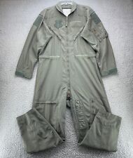 USAF US Military CWU-27/P Flyers Coveralls Flight Suit Olive Green 44 R picture