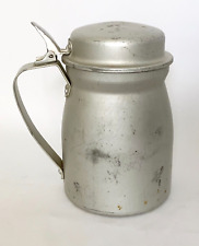 Military WW2 Mess Hall Creamer Syrup Pitcher US AGM Co 1941 Hinged Lid picture
