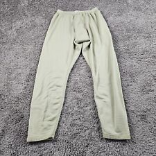 US Army Pants Mens Medium M Beige Fleece Thermal Grid Bottoms Stretch 24x27 picture