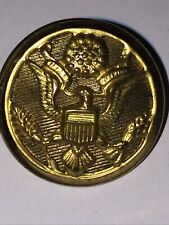 Vintage 3D WWII U.S. Army Waterbury Brass Button Metal Shank Signed in EUC picture