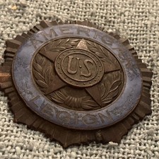 Original U.S. WW1 War Veterans American Legion Members Badge 3”