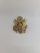 WWII U.S. Army Officer Cap Eagle Badge Insignia Hat Pin picture