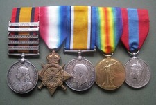 QSA/1914 Star Group 5. 22760, R.R.Beynon, 3/Welsh R, Imp.Yeo, R.E, GPO. Cardigan