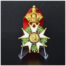 French Legion of Honor Grand Officer Badge - Napoleon Era Plated Enamel Medal