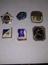 Vintage badges. Lot of 6 pieces, sports theme, USSR era.Винтажные значки СССР.