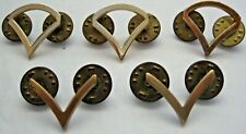 Vintage  Lot of Five Metal Chevrons Military Pins PInbacks Lapel  picture