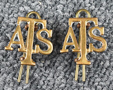 Pair Of World War Two Auxiliary Territorial Service ATC Brass Collar Badges picture