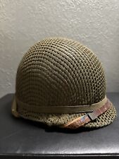 Early WWII US Army M1 Helmet With Shrimp Net & Seaman Paper Liner picture