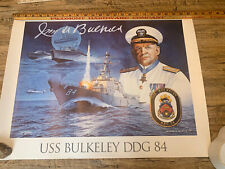 Vintage USS Bulkeley DDG-84 Commemorative Poster 24