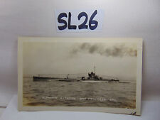 VINTAGE 1920'S US NAVY PICTURE POSTCARD SUBMARINE SUB S13 IN SAN FRANCISCO BAY picture