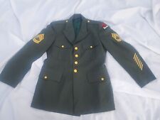 Military Green Sargent Jacket #2 patch Gold Buttons Weintraub Bros Phil PA READ picture