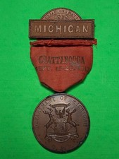 GAR Michigan Civil War Veterans Reunion Medal Chattanooga 1913