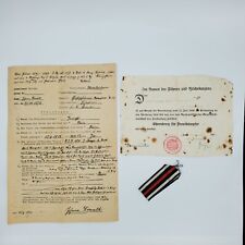 WW1 Original German Somme veteran service record set solider award documents old picture