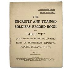 Recruits & Trained Soldiers' Record Book RIFLE & LIGHT AUTOMATIC Training Manual picture