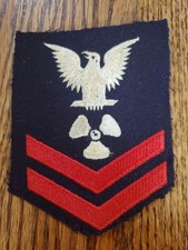 WW11 United States Navy Petty Officer Second Class rating badge for an...
