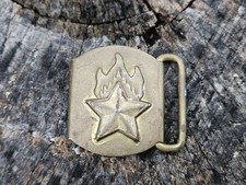 Vintage 1960's Russian Soviet Young Pioneer Boy Scout Uniform Belt Brass Buckle