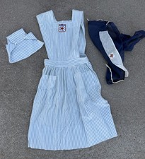 WWII Red Cross High School Volunteer Nurse Uniform Dress Hoover Tag Vintage WW2
