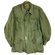 Vintage Military Og 107 Jacket Lined Size Small Green Distressed Vietnam Era 70s picture