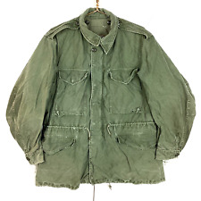 Vintage Military Og 107 Field Jacket Size Small Green Distressed 60s 70s picture