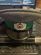 German Military NVA 58 1856 P Green Gray War Visor Hat  picture