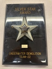 Underwater Demolition Team 22 Silver Star Award FY 1982 Retention Plaque
