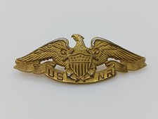 WWII US Navy Reserve USNR Merchant Marine Hat Badge