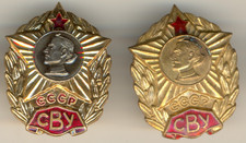 Soviet Russian red Medal Star BANNER Order Badge  Suvorov Military School (3018)