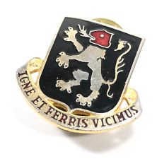 Vintage 140th Field Artillery Pin G23 Unit Crest DI, DUI, NS Meyer Clutchback S1 picture