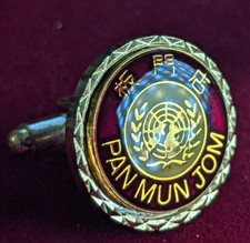 Vintage RARE U.N. Pan Mun Jom Cufflinks, Korean DMZ Diplomatic Memorabilia