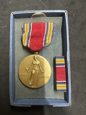 WWII US Campaign & Service Victory Medal & Ribbon Four Freedoms Box picture