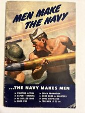 ORIGINAL WWII USN MEN MAKE THE NAVY RECRUITING BOOK picture