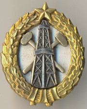Soviet Russian Red star Medal Banner Badge Gubkin Moscow Oil Institute (1047)