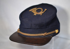 Vintage Civil War Leather Brim Kepi Hat picture