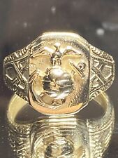 Marine Corp 8.0 Grams New 10K Gold  Military USMC Signet Ring SZ 10 Licenced picture