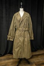 Vintage Raincoat Military Taupe #179 Trench Overcoat w/Belt Men's Sz 36R picture