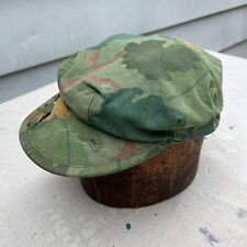 Original Vintage USMC Korean/Vietnam War Mitchell Camo Reversible Hat Cover READ picture