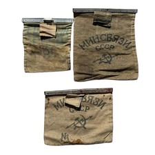 Vintage USSR Soviet Ministry of Communications Canvas Pouches Lot of 3 Military