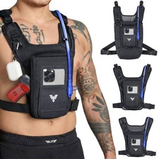 Elite Hydra Running Chest Pack w/ Gun Holster, Phone Holder Touch Friendly, C...