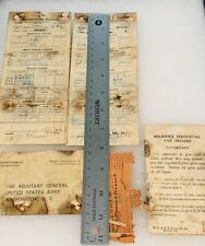 Lot of WW2 Era Soldier Vaccine Cards Smallpox Tetanus Envelope Tobacco Rations  picture